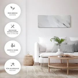 marwona Naturstein Infrarotheizung 800 Watt inkl. Digitalthermostat I Energiesparende Infrarot Wandheizung I 5 Jahre Garantie I Made in Germany I Bianco