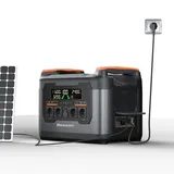 smy Powerstation 2047,5 Wh Ultra-Fast-Aufladen von 0-100% in 1 Std., Mobiler Stromspeicher, 1200 W DC-In, 2400W AC-Out,  und 4x USB-C Ausgang, Sola