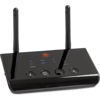 FeinTech ABT00102 Bluetooth 5.0 Audio Sender Empfänger aptX HD Low Latency Toslink SPDIF Bypass Konverter, schwarz