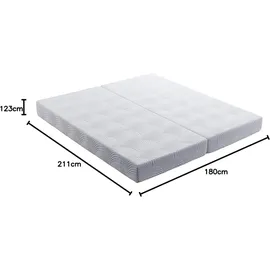 V6 Boxspringbett 209E 140 x 200 cm Grau