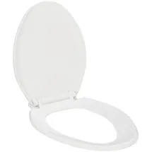 vidaXL Toilettensitz mit Absenkautomatik und Quick-Release-Design Weiß