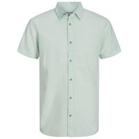 JACK & JONES Kurzarmhemd »JJESUMMER LINEN BLEND SHIRT SS SN«, S - N-Gr, Soothing Sea, , 44499467-S N-Gr