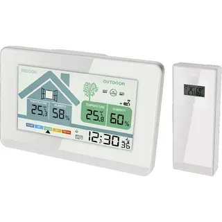 Miraval Funk-Wetterstation mit Lüftungsempfehlung 1x Sensor LCD Farb Display - 4-MV5631-2