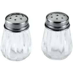Metaltex 2er Set Mini Salz- und Pfefferstreuer Salzstreuer Streuer Glas