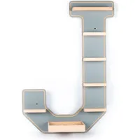 BOARTI Kinderregal Buchstabe J Holz grau