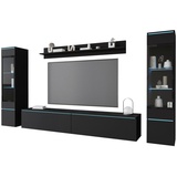 Livetastic Wohnwand Vera, 4-tlg. ca. 240x130 cm Schwarz