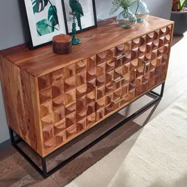 Casavanti Mid.you Sideboard, Sheesham, massiv, 2 Fächer, 3 Schubladen, 145x81x45 cm, stehend, handgemacht, Holzmöbel, Kleinmöbel Holz, Holzkommoden, Sideboards Holz
