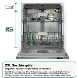 Bauknecht BKR IBXL Einbau-Geschirrspüler (vollintegrierbar, 598 mm breit)