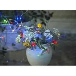Star Trading Solarlichterkette Dew Drop LED 5 m Bunt