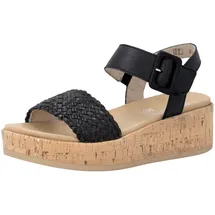 remonte SandaleSchwarzKeil für Damen, schwarz, Größe 37
