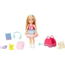Barbie Chelsea-Puppe Reiseset mit Hündchen (HJY17)
