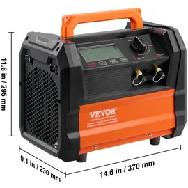 Vevor Kältemittel-Rückgewinnungsmaschine, tragbare 1-PS-Klimaanlagen-Rückgewinnungsmaschine mit Doppelzylinder und bürstenlosem 3000-U/min-Motor, Freon-Kältemittel-Recycling-Tool für Klimaanlagen,
