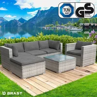 Gartenmöbel Poly Rattan Lounge Möbel ALU Garten Garnitur Sitzgruppe Sofa