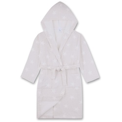 Sanetta Mädchen Bademantel - Terry Fleece, Kapuze, Taschen, Sterne Hellgrau/Weiß 116