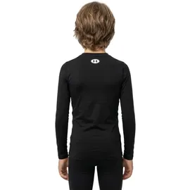 Under Armour HeatGear Armour langarm Trainingsshirt Jungen 001 black/white S 127-137 cm