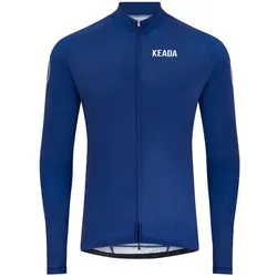 Frauen Essentials Langarm-Radtrikot - Marineblau S