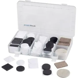 BASETECH Gerätefüße Sortiment selbstklebend Schwarz, Grau 92 St.