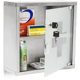 Medizinschrank Erste-Hilfe-Schrank Hausapotheke 2 Fächer abschließbar modern
