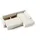 Fun Möbel Ecksofa Sofa mit Schlaffunktion VOGAR Stoff Monolith Ecru Ottomane Rechts - Beige