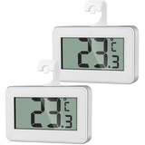 AiQInu 2 Mini Thermometer Kühlschrank Digital, Kühlschrank Thermometer Innen, Gefrierschrank Thermometer, Thermometer mit Frost Alarm