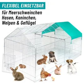 Kerbl Freilaufgehege inkl. Sonnenschutz 220 x 103 x 103 cm verzinkt