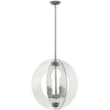 Elstead Lighting Kronleuchter 4-flg. 63 cm grau Chrom