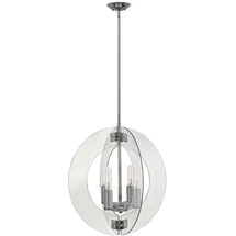 Elstead Lighting Kronleuchter 4-flg. 63 cm grau Chrom