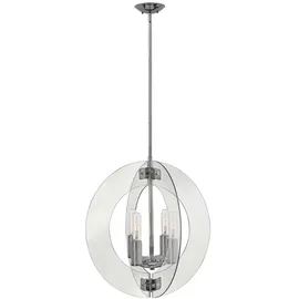 Elstead Lighting Kronleuchter 4-flg. 63 cm grau Chrom