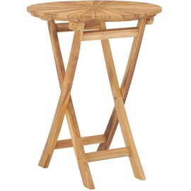 vidaXL Gartentisch Ø 60 cm Massivholz Teak