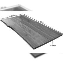 möbelliebling Tischplatte Baumkante Akazie cognac 140 x 80 cm Esra