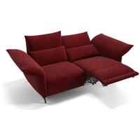 Sofanella 2-Sitzer Stoff Cuneo, Relaxsofa, Designsofa, Designer Couch, Italienisches Sofa, 2er Sofa rot