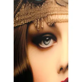 Kare Glasbild Muse Art Nouveau 100x100cm",