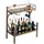 aea Eleganter Bar Tisch mit Marmorimitation  – stilvoll servieren Barschrank  Braun