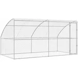 vidaXL Hundekäfig 400 x 200 x 200 cm Verzinkter Stahl Silber