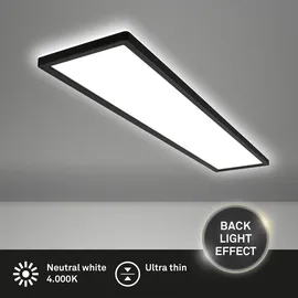 Briloner - LED Deckenlampe 98cm mit indirektem Licht, neutralweißes Licht, Lampe, Deckenleuchte, Wohnzimmerlampe, LED Panel, Küchenlampe, Deckenbeleuchtung, 98x20x3 cm,