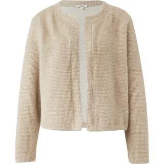 s.Oliver Flauschige Sweatshirt-Jacke mit Muster - braun - 44