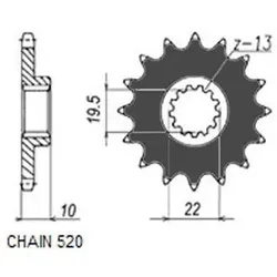 SUNSTAR Kettenritzel 323-13