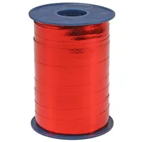 Präsent Geschenkband MEXICO einseitig hochglanzbeschichtet/Rückseite matt rot 10,0 mm x 250,0 m