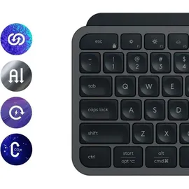 Logitech MX Keys S Graphite - Kabellose Tastatur, US-Layout (Qwerty)