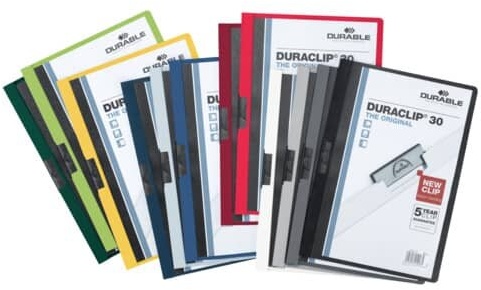 Durable Klemm-Mappe DURACLIP® 30 - A4, farbig sortiert