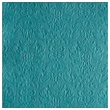 Ambiente Luxury Paper Products Papierserviette, Servietten Papier 33x33cm Elegance geprägt 15 Stück Petrol blau