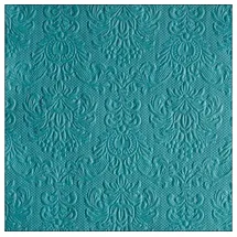 Ambiente Luxury Paper Products Papierserviette, Servietten Papier 33x33cm Elegance geprägt 15 Stück Petrol blau