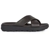 GEOX U SPHERICA EC6 B Slide Sandal, Dark Brown