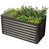 primeyard Hochbeet luca anthrazit Stahlkonstruktion 120x60x35 cm