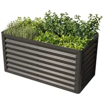 primeyard Hochbeet luca anthrazit Stahlkonstruktion 120x60x35 cm