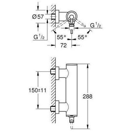 Grohe Atrio 24366 Wandmontage, cool sunrise