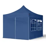 TOOLPORT Faltpavillon Economy 3 x 3 m inkl. 4 Seitenteile blau 582633