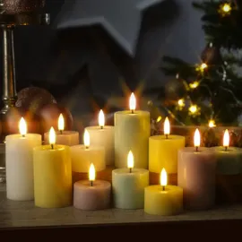 uYuni LED Mini Kerze Thea 7,5 cm weiß