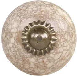 Chic Antique Möbelgriff mit rissigem Muster, D3 cm, antik messing