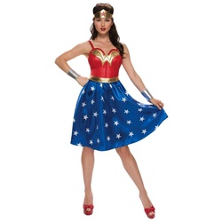 Rubie ́s Kostüm Classic Wonder Woman Kleid, Klassisches Kostüm der DC Comic Superheldin blau S